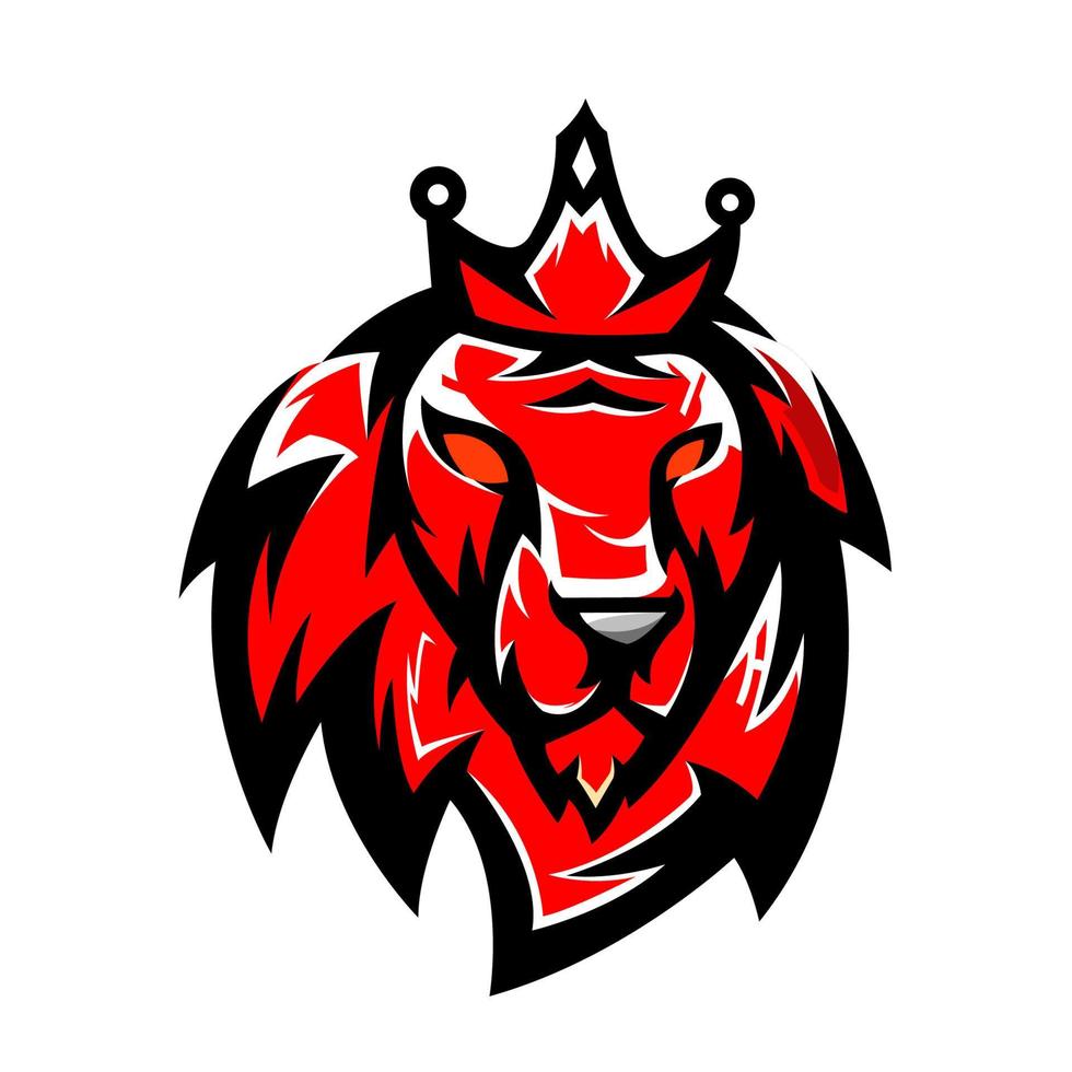 rouge Lion logo vecteur