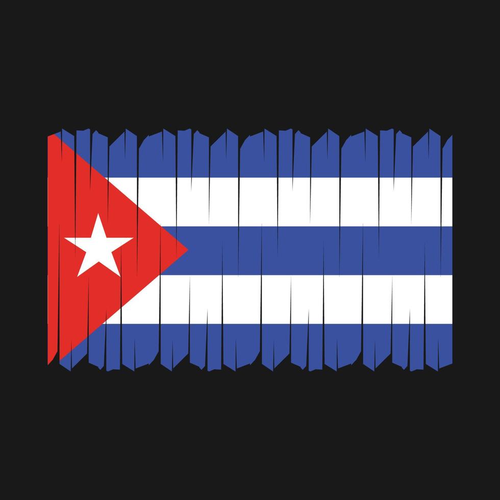 vecteur de brosse drapeau cuba