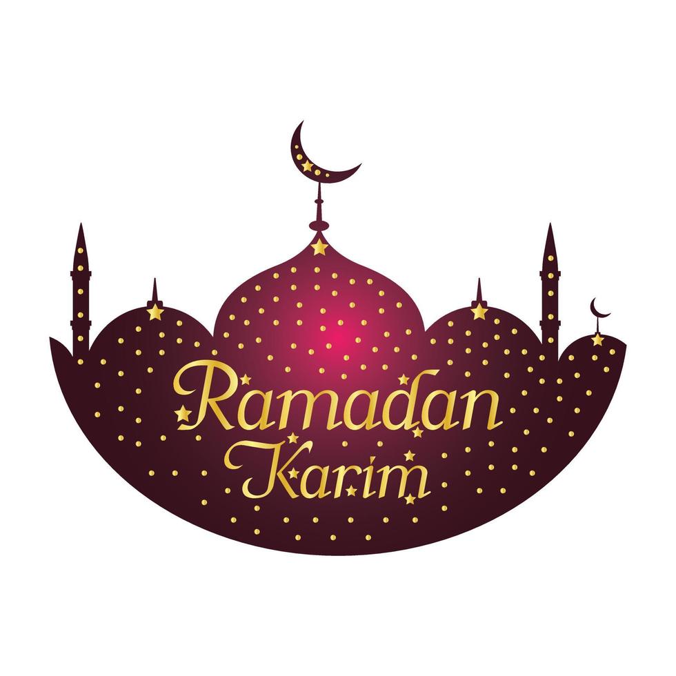 Ramadan kareem mosquée illustration chand raat mubarak ramzan conception vecteur gratuit Télécharger