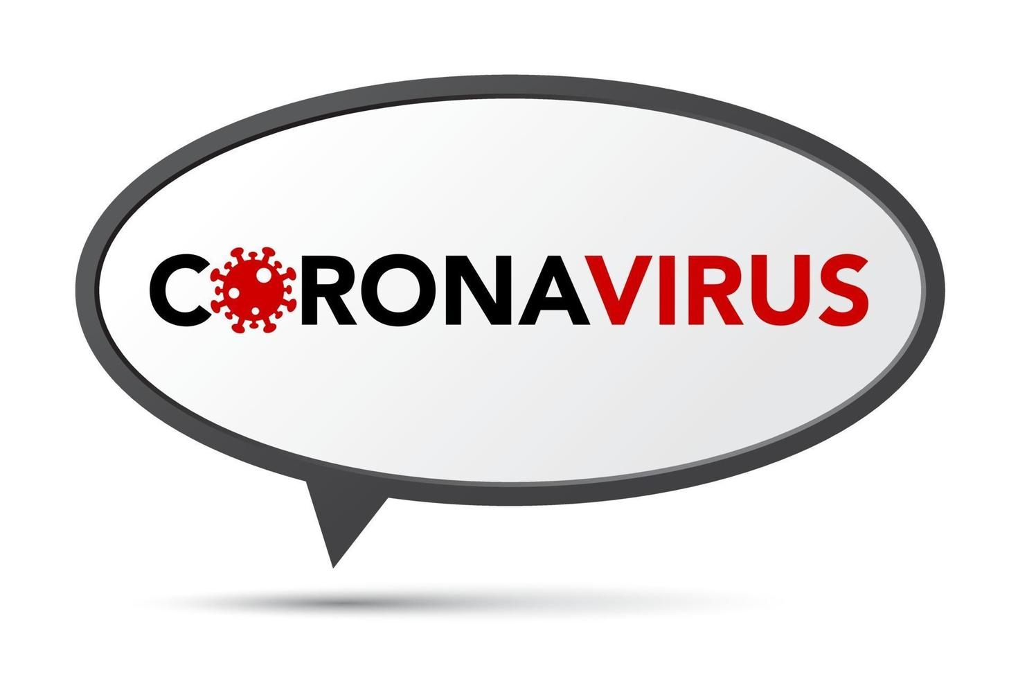 signe attention coronavirus. arrêter la bannière du coronavirus. vecteur