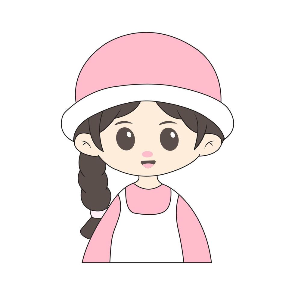 mignonne chibi personnage avec Facile Contexte vecteur