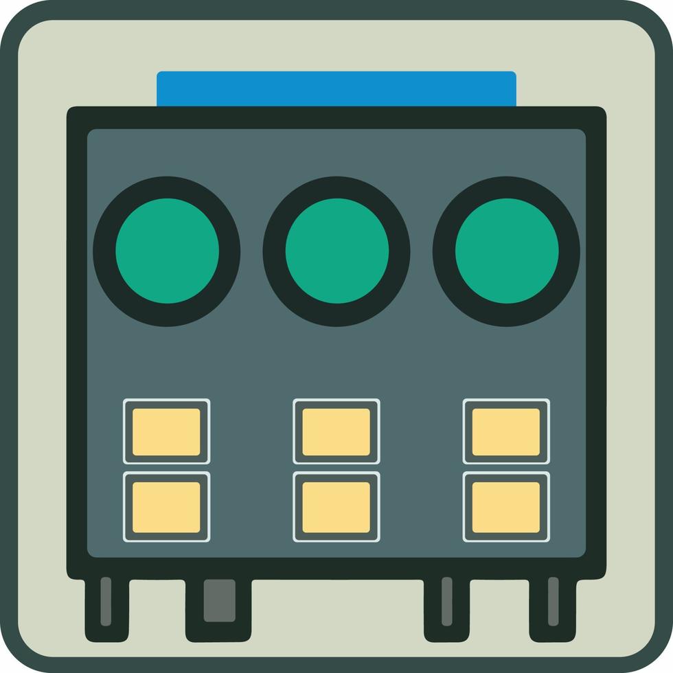 la gestion panneau représentant une réseau interface icône vecteur illustration