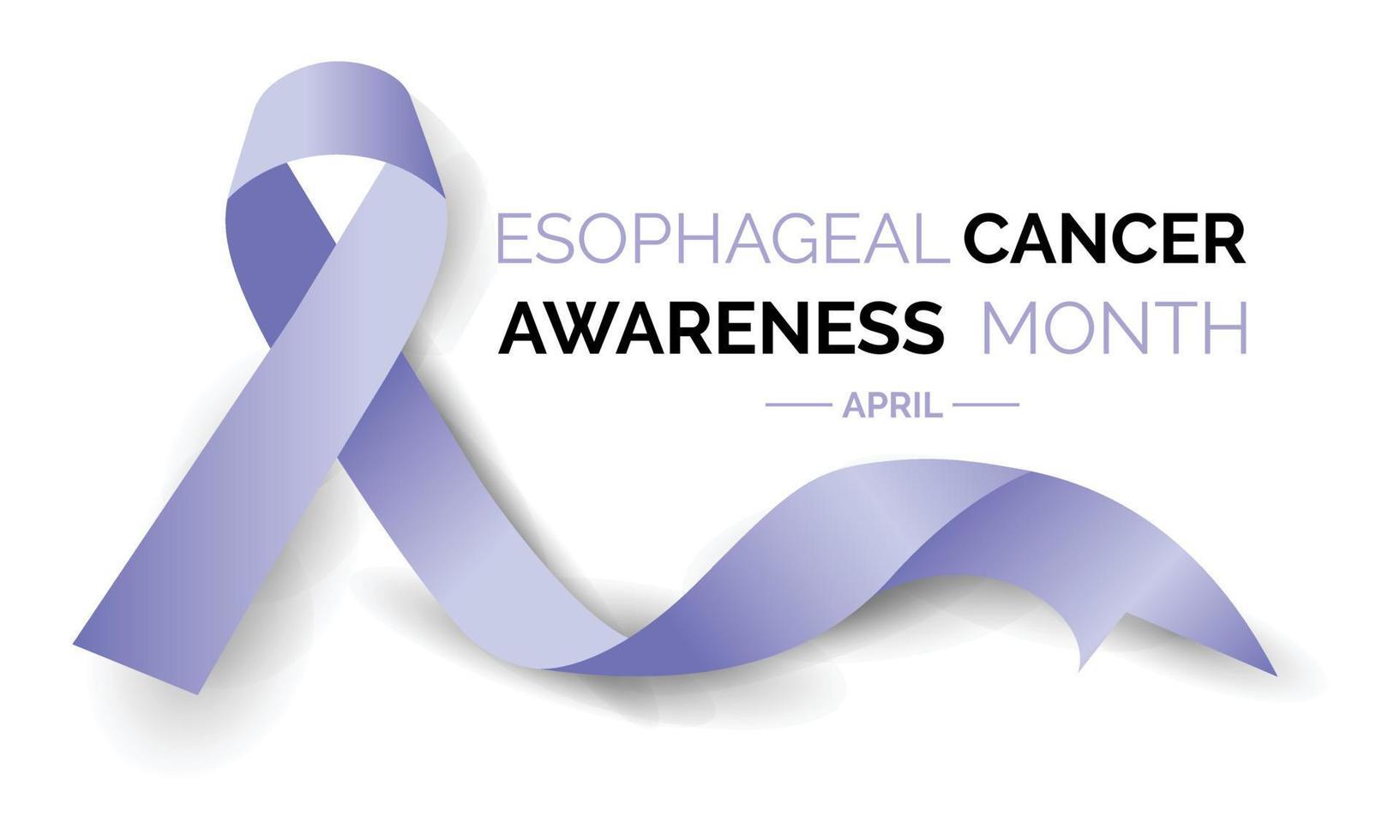 œsophagien cancer conscience mois avec calligraphie affiche conception . pervenche ruban .avril est cancer conscience mois. vecteur