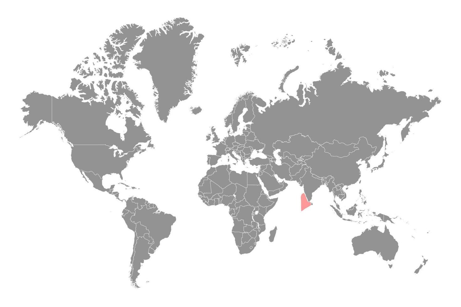 laccadive mer sur le monde carte. vecteur illustration.