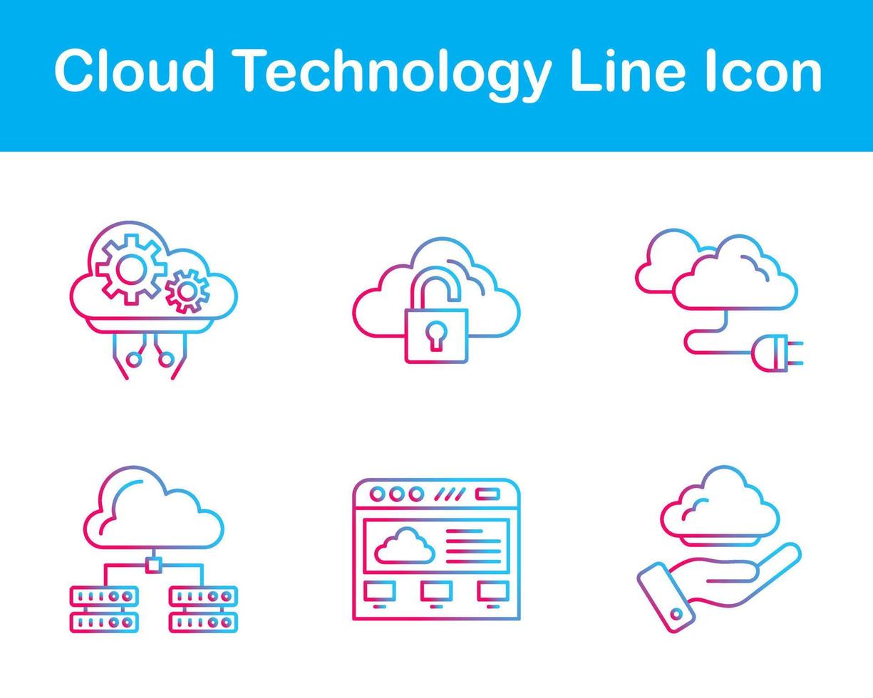 nuage La technologie vecteur icône ensemble