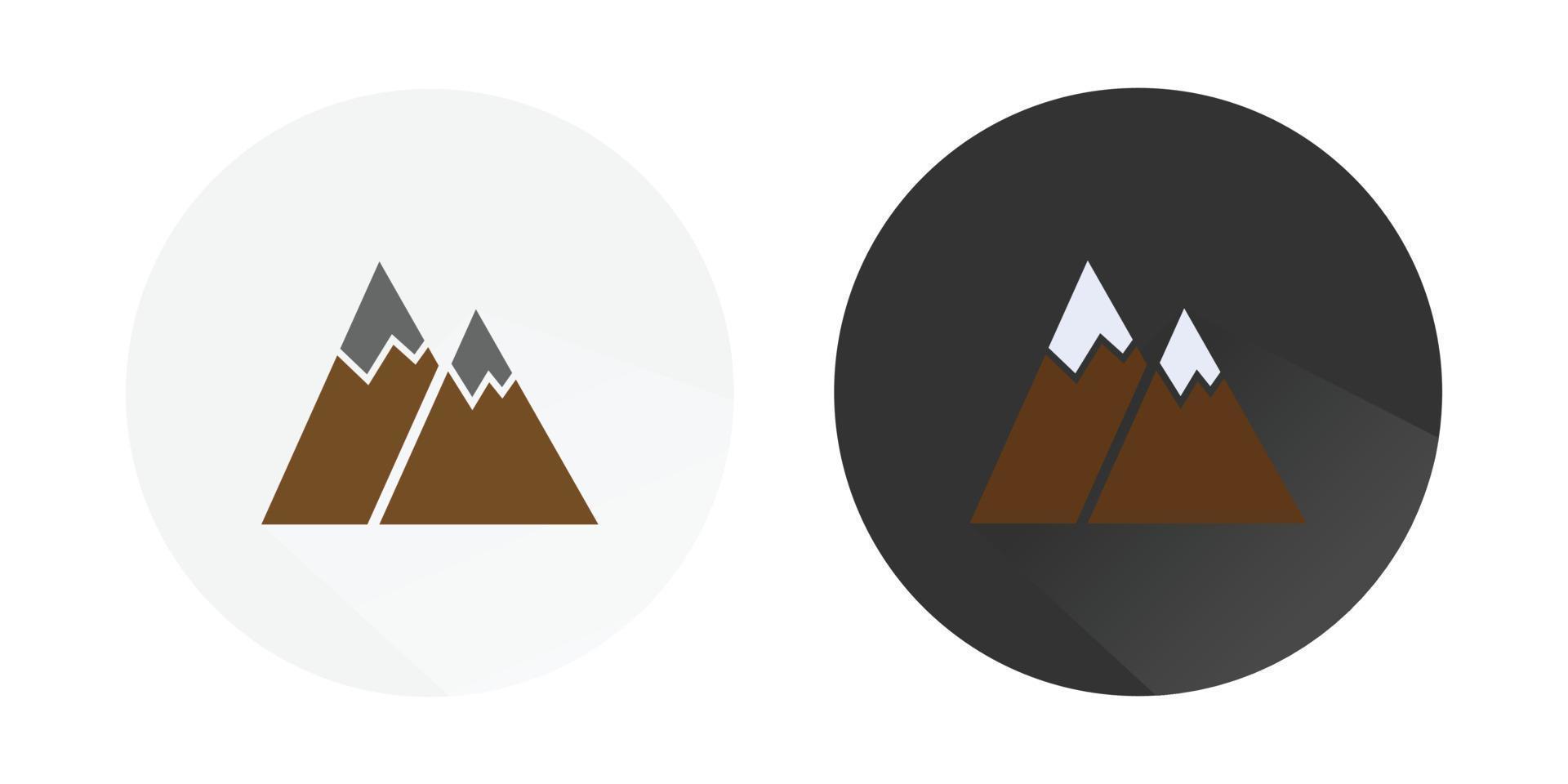 Montagne Icônes, mission icône, Montagne de pointe icône, montagne, volcan, sommet, de pointe icône, Montagne logo coloré vecteur Icônes