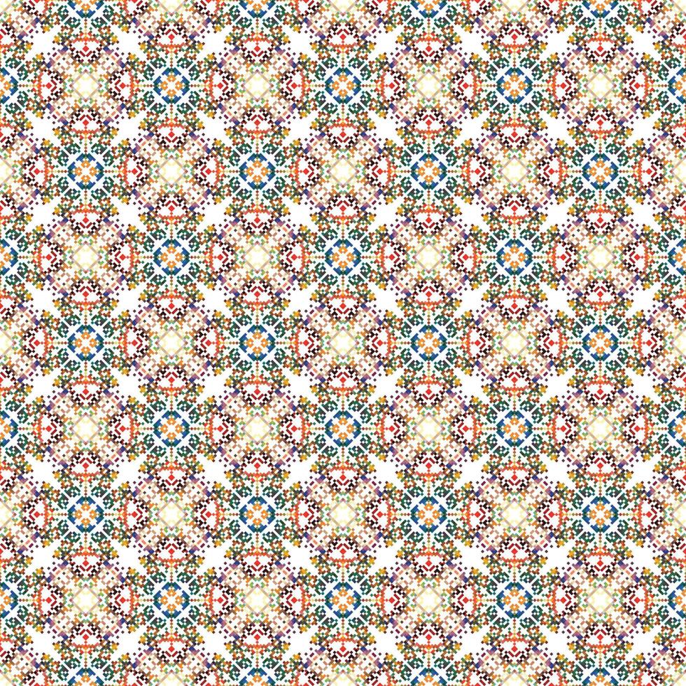 floral tricoté broderie sur blanc arrière-plan.géométrique ethnique Oriental modèle traditionnel. abstrait vecteur illustration. conception pour texture, tissu, vêtements, emballage, décoration, écharpe, impression.