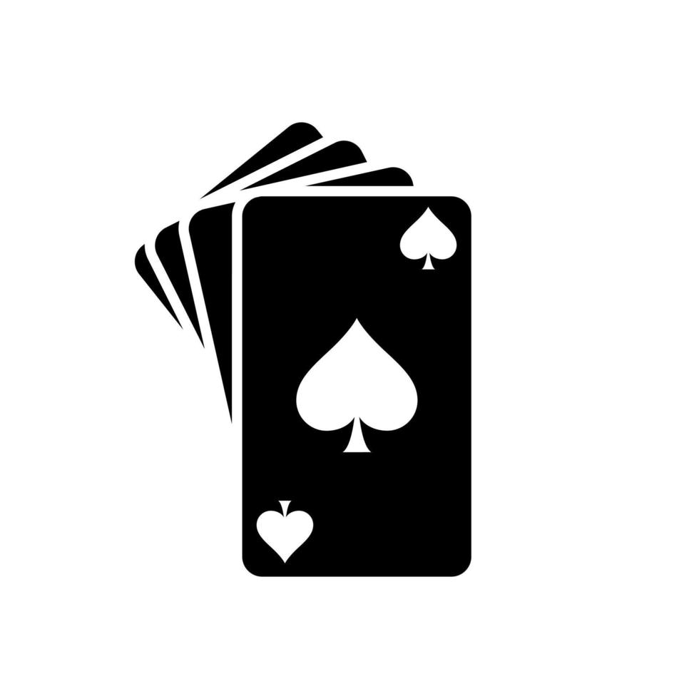 en jouant cartes vecteur icône. poker illustration signe. casino symbole. jeux d'argent logo.