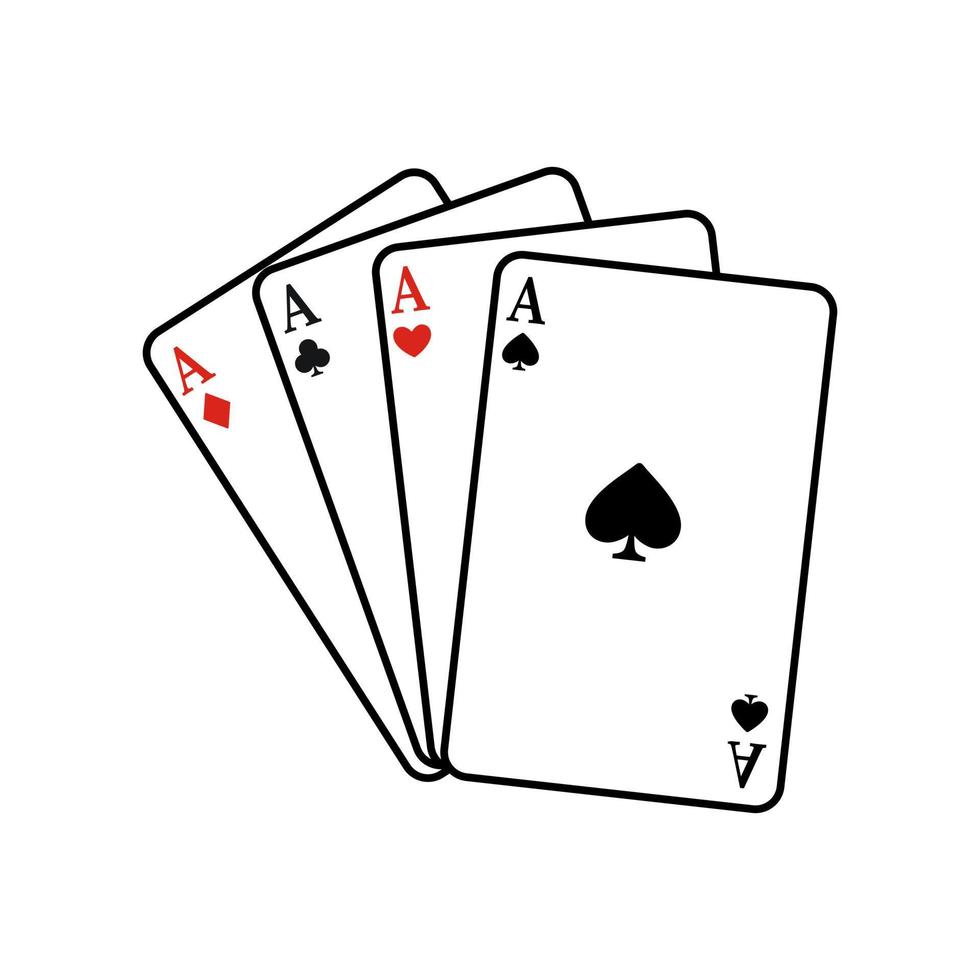 en jouant cartes vecteur icône. poker illustration signe. casino symbole. jeux d'argent logo.