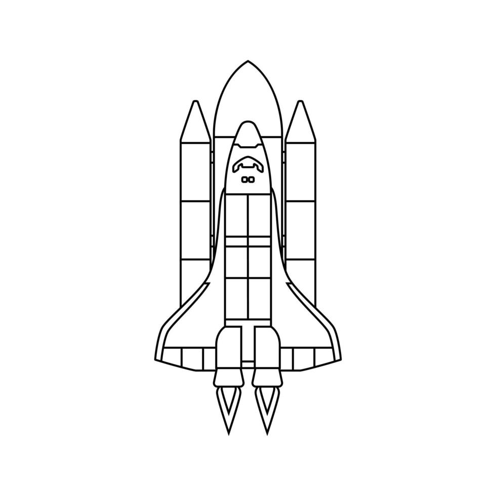 fusée icône vecteur. espace artisanat illustration signe. Navette symbole ou logo. vecteur