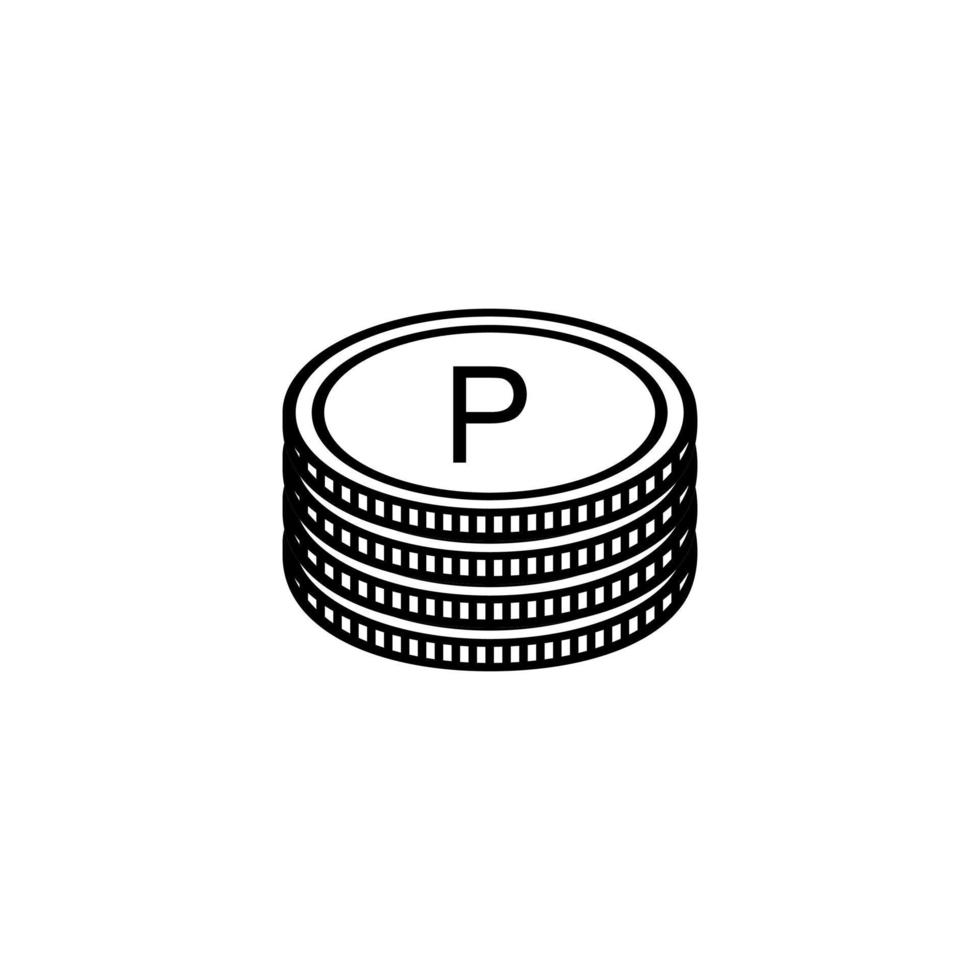botswana devise symbole, botswanais pula icône, bwp signe. vecteur illustration