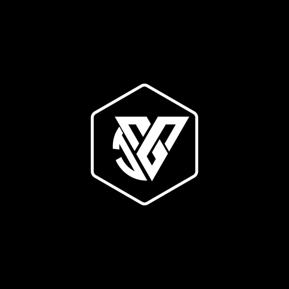 noir et blanc njg logo conception vecteur