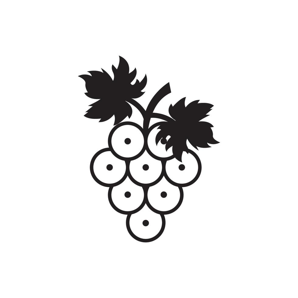 grain de raisin icône vecteur illustration logo conception