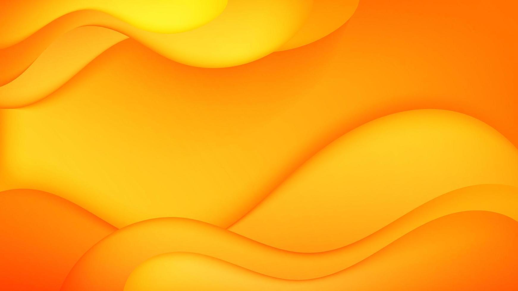 abstrait pente Jaune Orange liquide vague Contexte vecteur