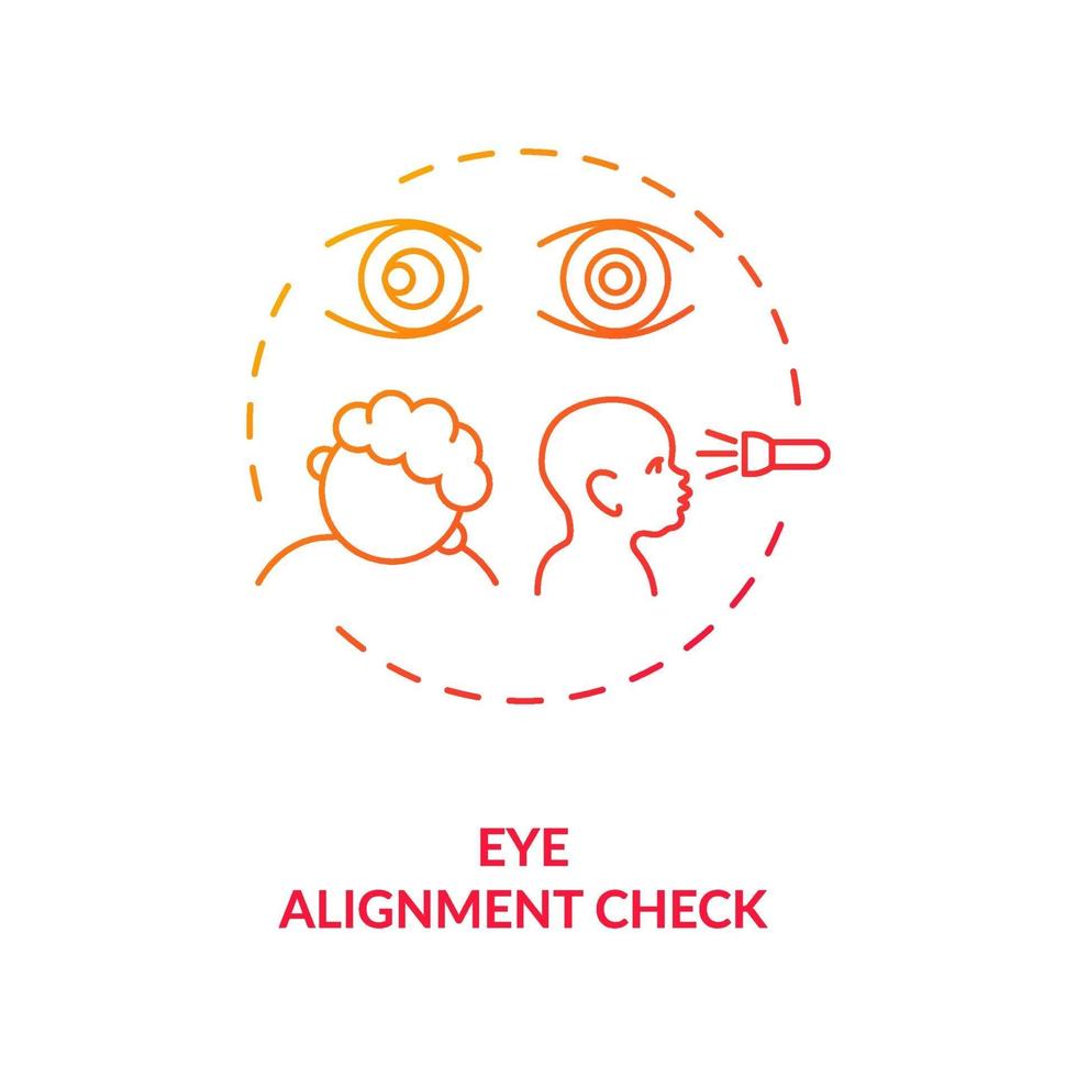 icône de concept de vérification de l & # 39; alignement des yeux vecteur