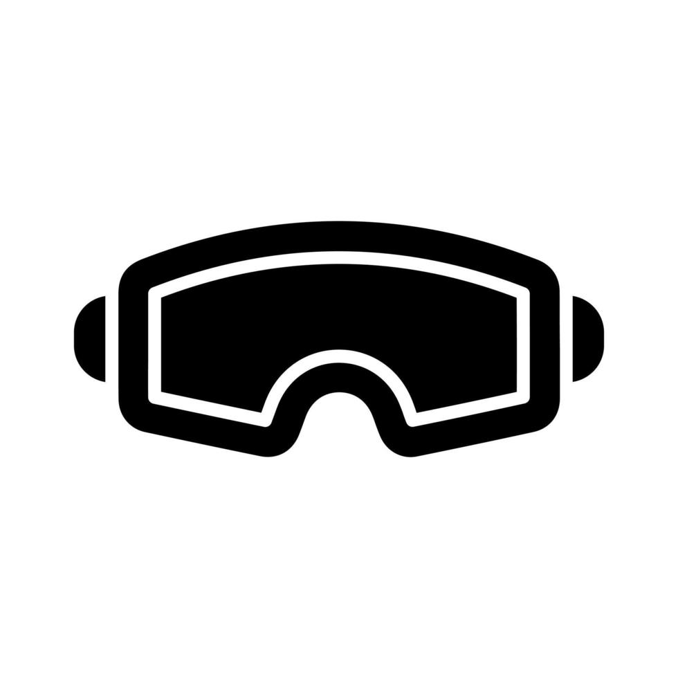 ski des lunettes de protection vecteur icône