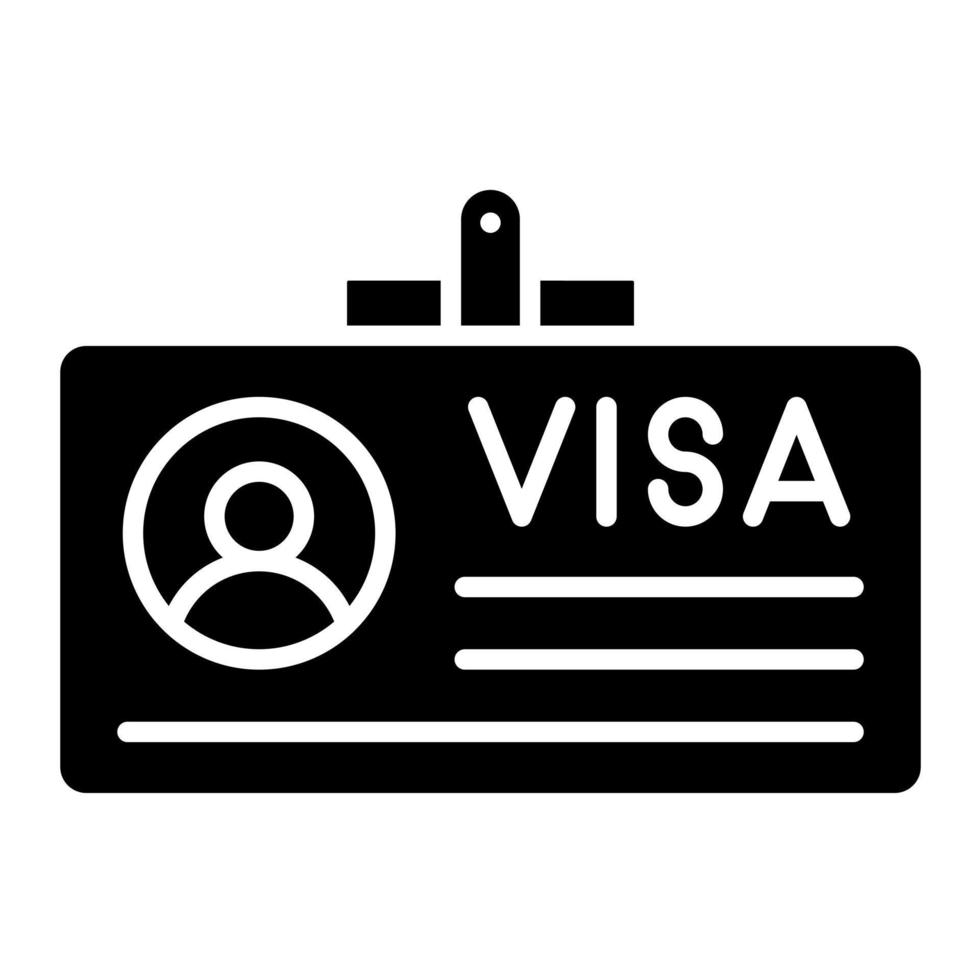 icône de vecteur de visa