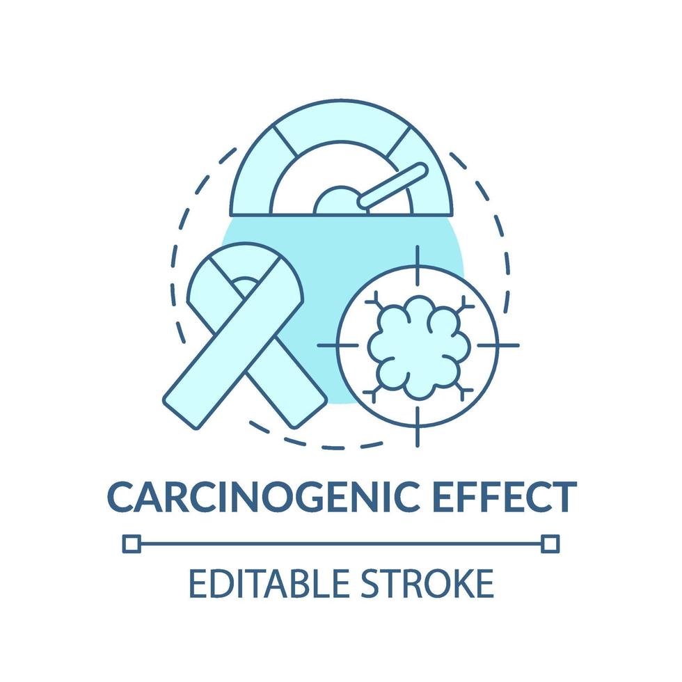 icône de concept effet cancérigène vecteur