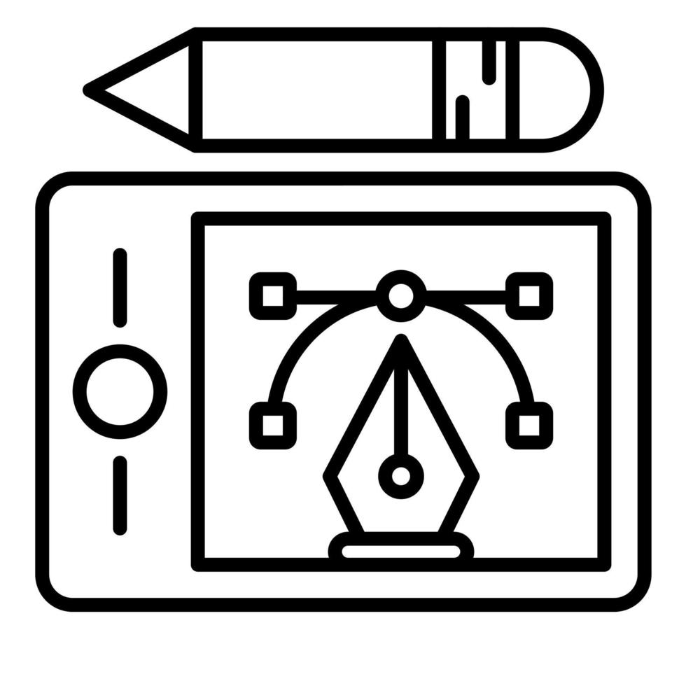 icône de vecteur de tablette graphique