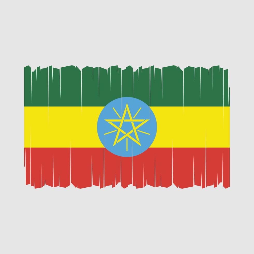 vecteur de drapeau éthiopien