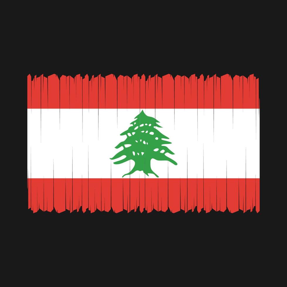 vecteur de drapeau du liban