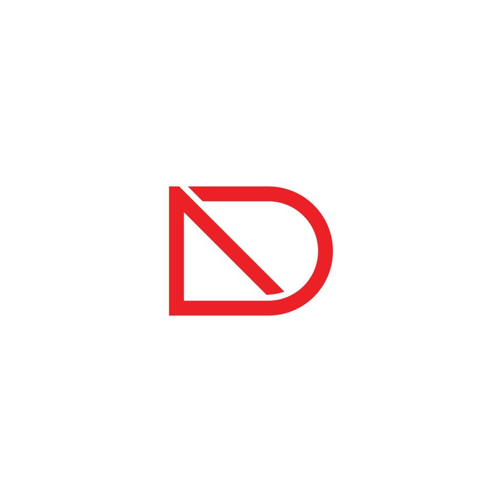 lettre un d La Flèche Facile géométrique ligne logo vecteur