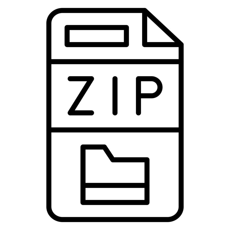 icône de vecteur de fichier zip