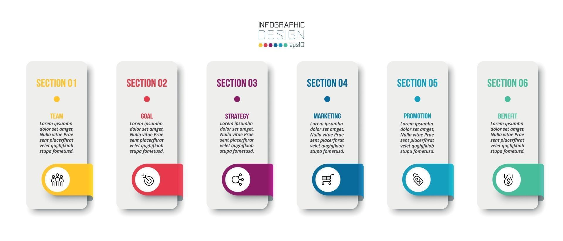 modèle d'entreprise infographique avec conception d'étape ou d'option. vecteur