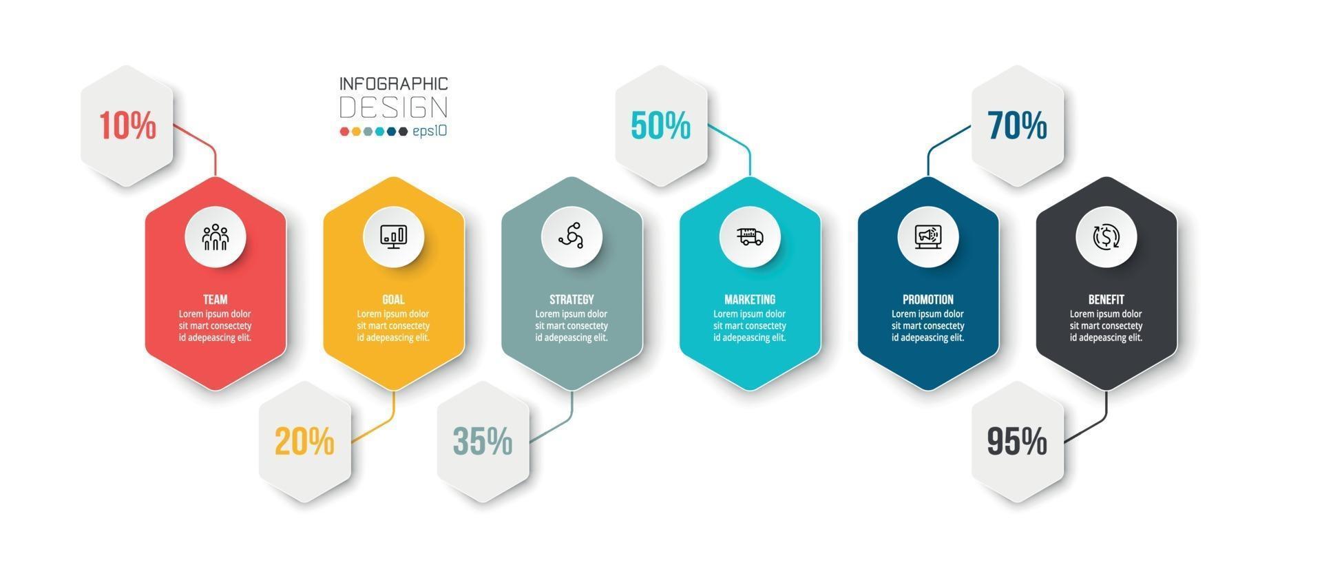 modèle d & # 39; infographie commercial ou marketing. vecteur