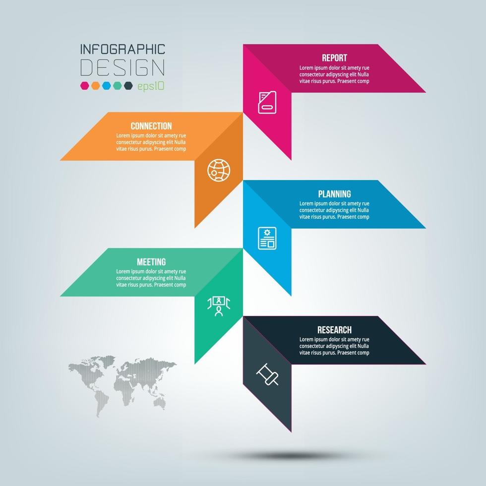 utilisation de modèle de conception moderne pour infographie, bannière, étiquettes. vecteur