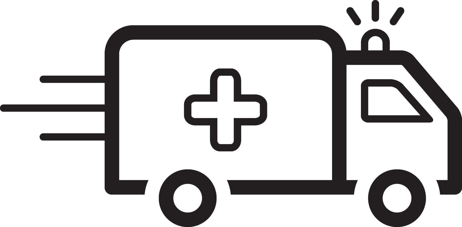 icône de ligne pour ambulance vecteur