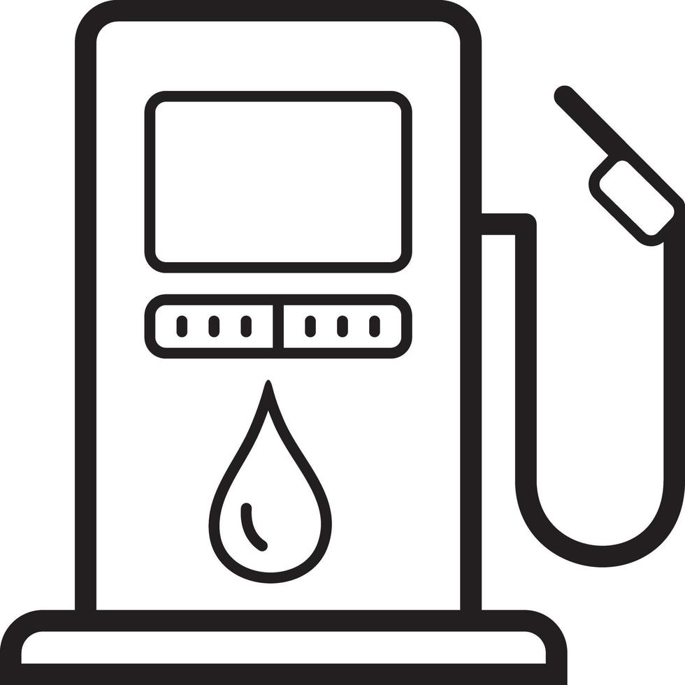 icône de ligne pour le carburant vecteur