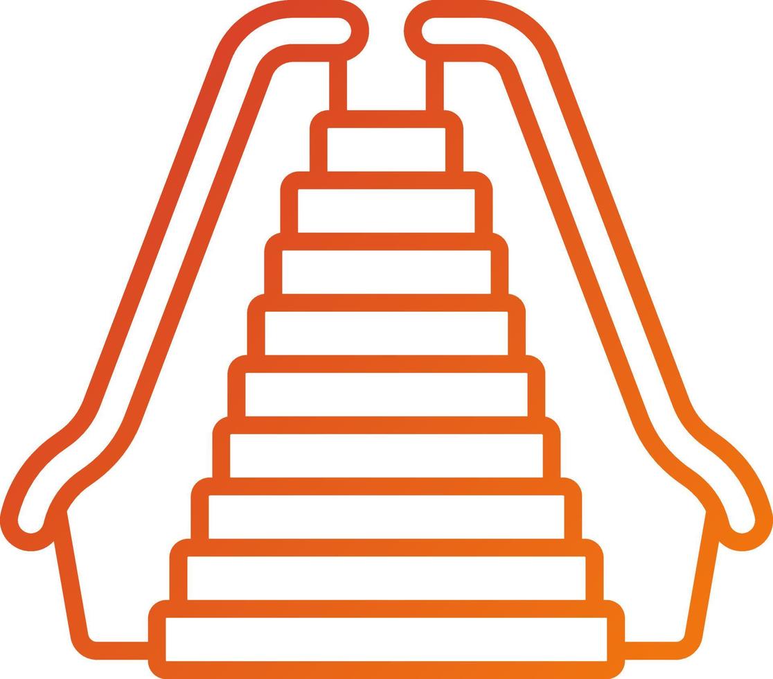 style d'icône d'escalator vecteur