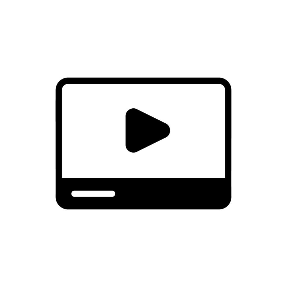 icône de lecteur vidéo pour diffuser des films ou lire des médias vecteur