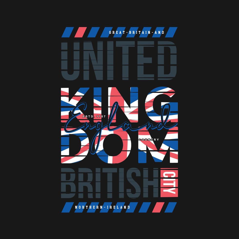 uni Royaume avec abstrait drapeau graphique vecteur impression