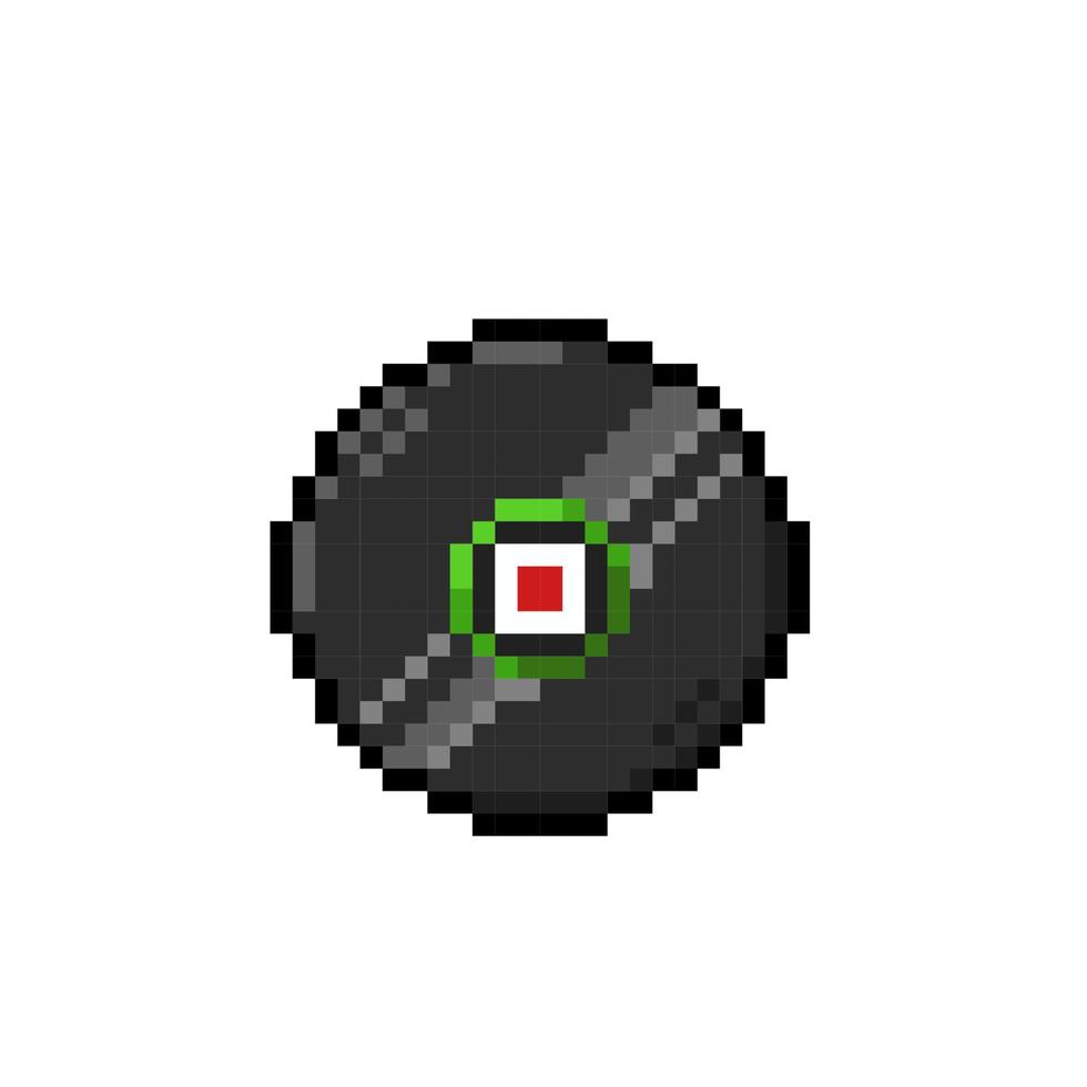 noir disque dans pixel art style vecteur