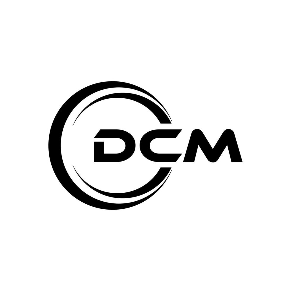 dcm lettre logo conception dans illustration. vecteur logo, calligraphie dessins pour logo, affiche, invitation, etc.