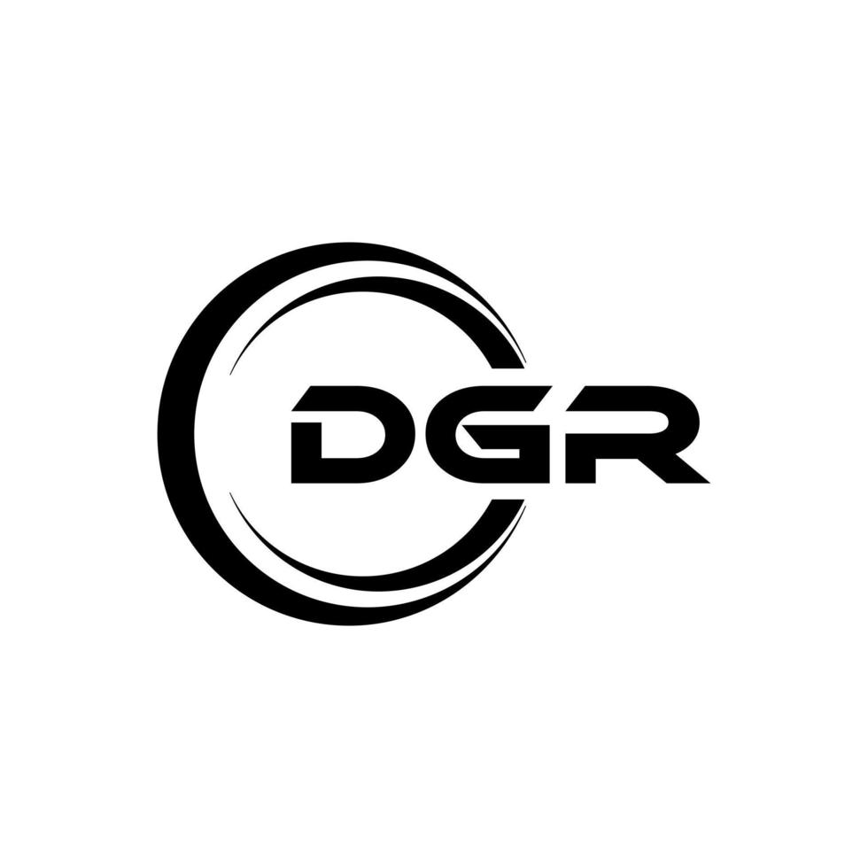 dgr lettre logo conception dans illustration. vecteur logo, calligraphie dessins pour logo, affiche, invitation, etc.