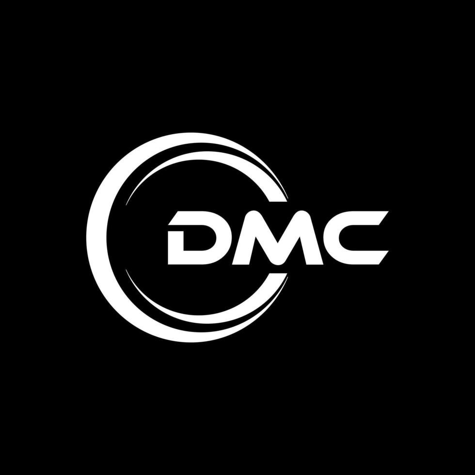 dmc lettre logo conception dans illustration. vecteur logo, calligraphie dessins pour logo, affiche, invitation, etc.