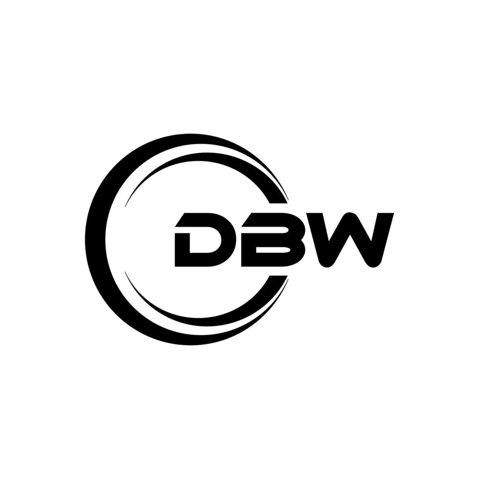 dbw lettre logo conception dans illustration. vecteur logo, calligraphie dessins pour logo, affiche, invitation, etc.