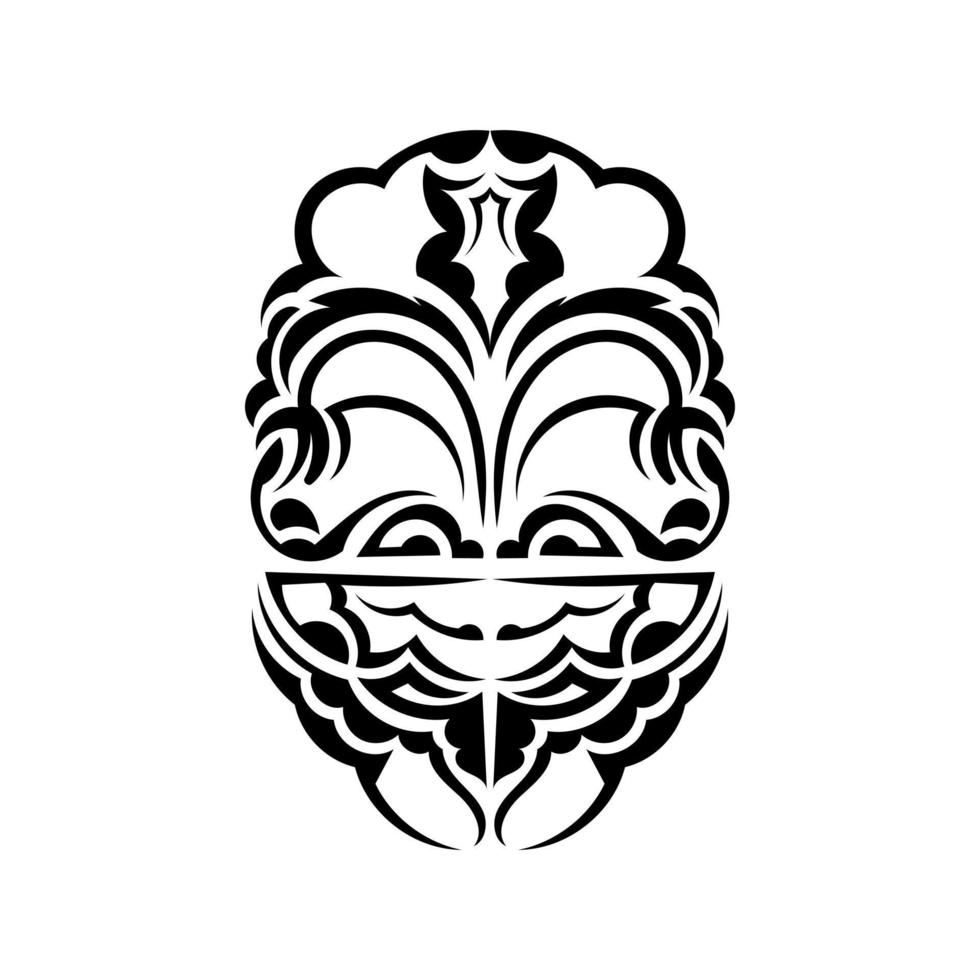 viking visages dans ornemental style. maori tribal motifs. adapté pour tatouages. isolé sur blanc Contexte. noir ornement, vecteur. vecteur