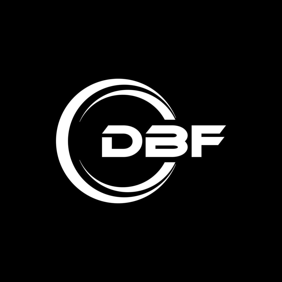 dbf lettre logo conception dans illustration. vecteur logo, calligraphie dessins pour logo, affiche, invitation, etc.