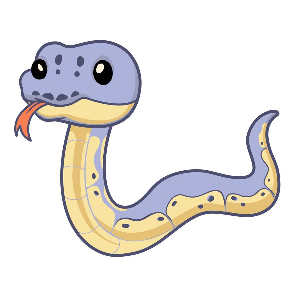 mignonne tueur pitre Balle python dessin animé vecteur