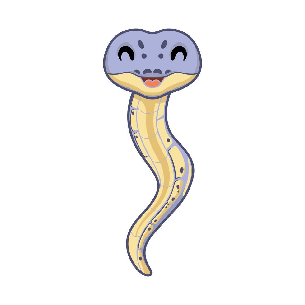 mignonne tueur pitre Balle python dessin animé vecteur