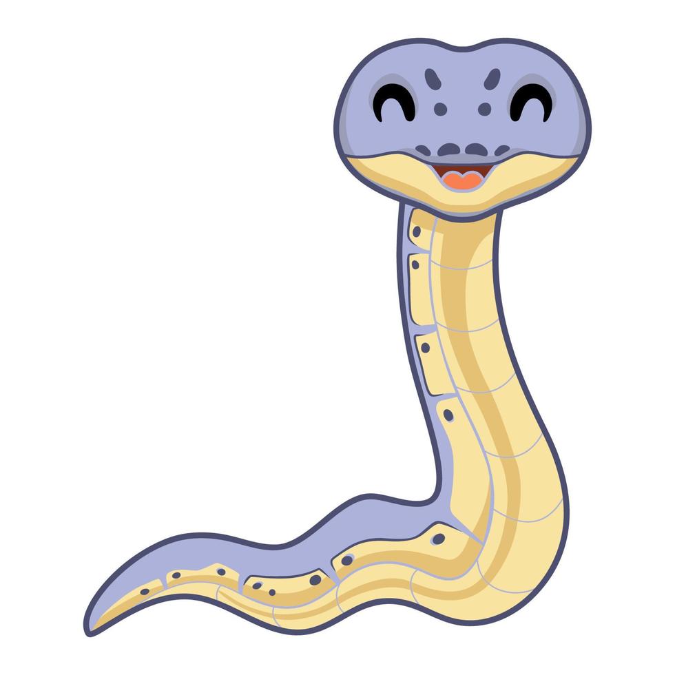 mignonne tueur pitre Balle python dessin animé vecteur