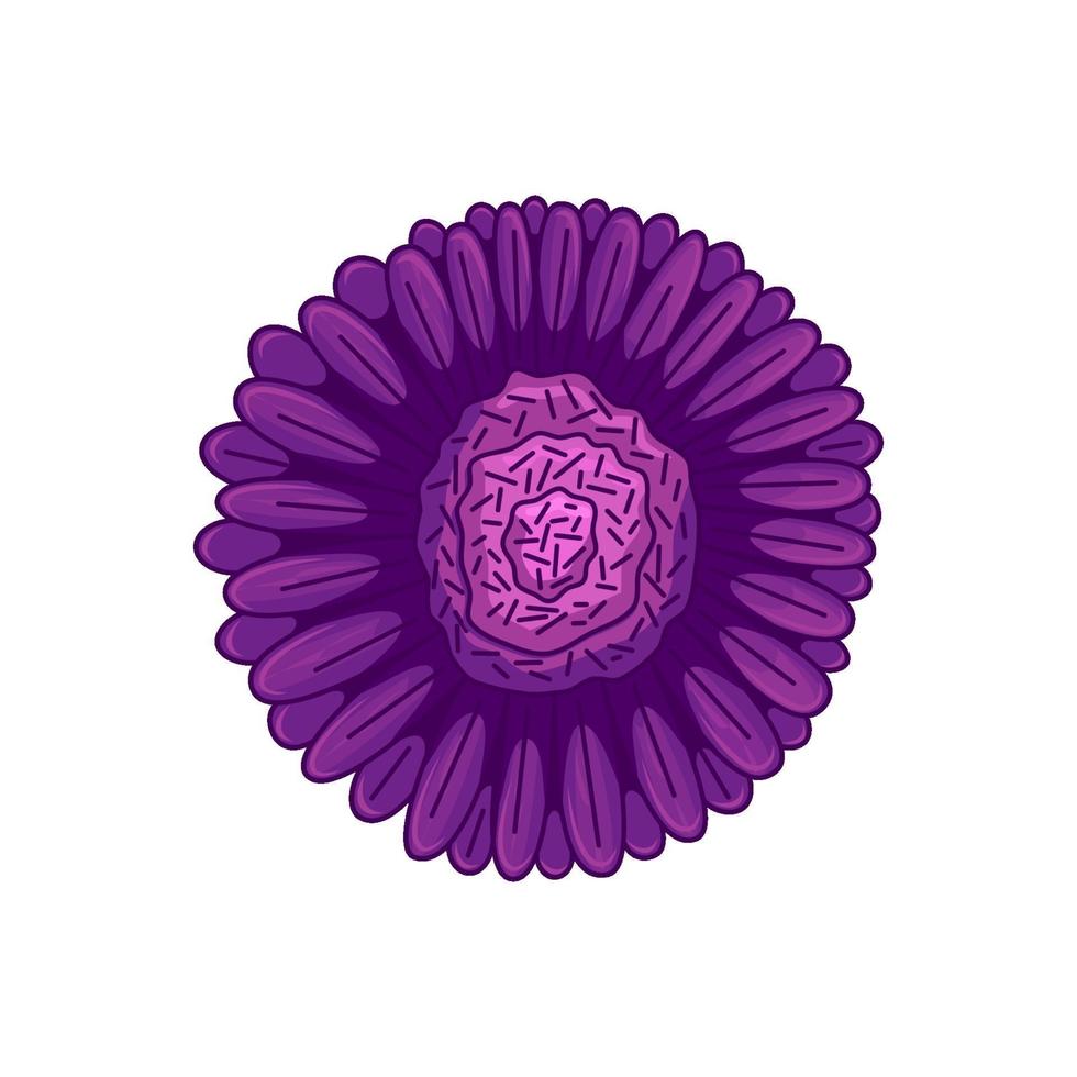 illustration vectorielle de fleur botanique florale ornement violet vecteur