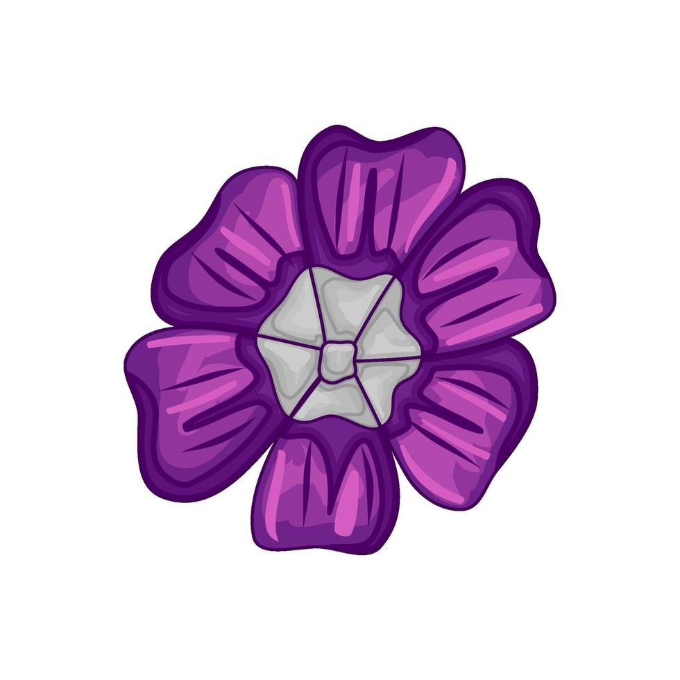 floral botanique fleur illustration couleur ornement violet vecteur