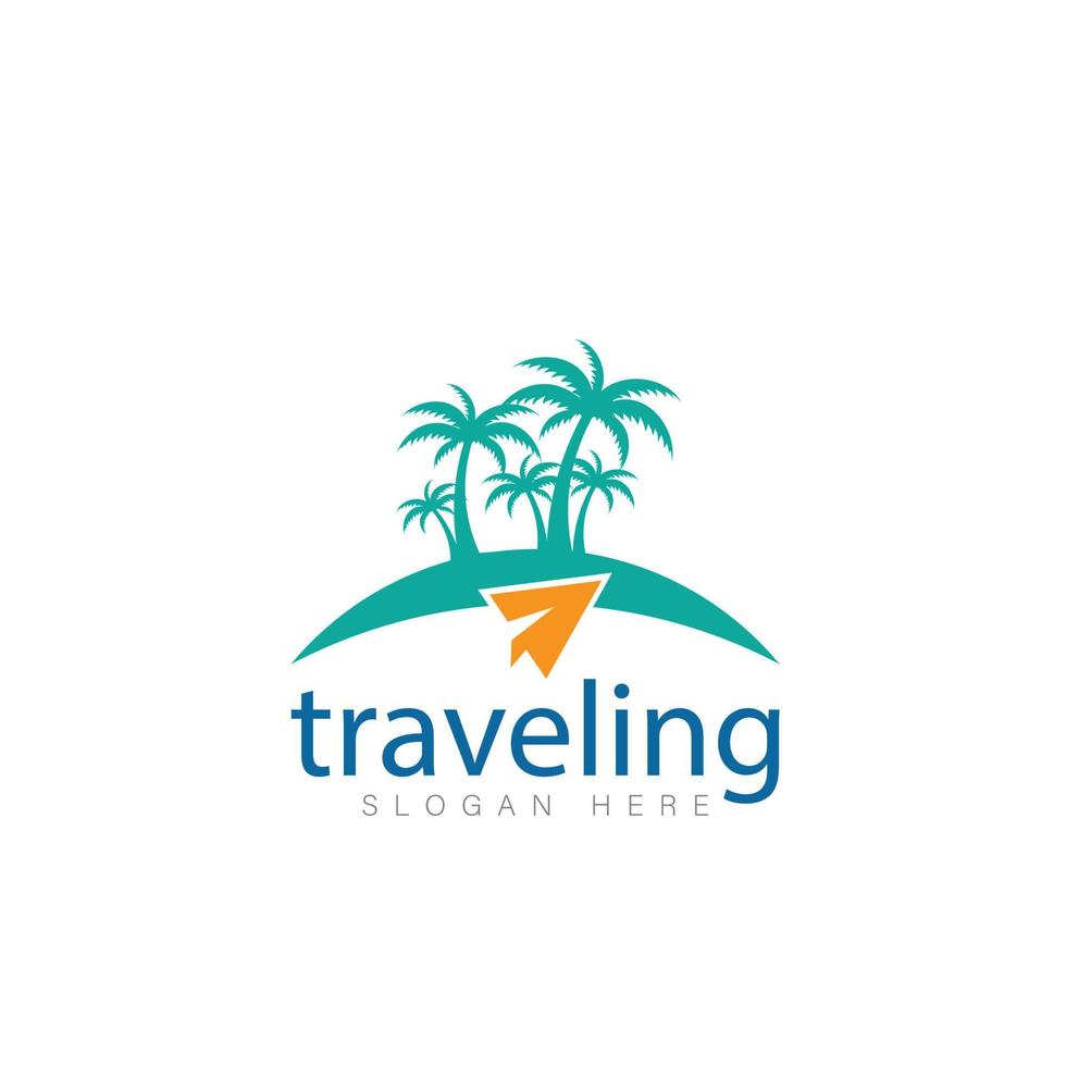 en voyageant vecteur Voyage logo conception