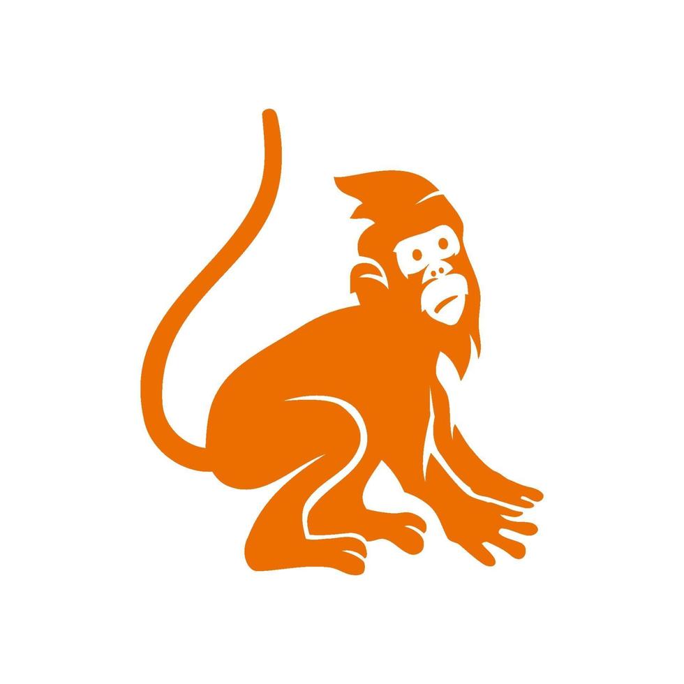 illustration vectorielle de singe mascotte design template isolé vecteur