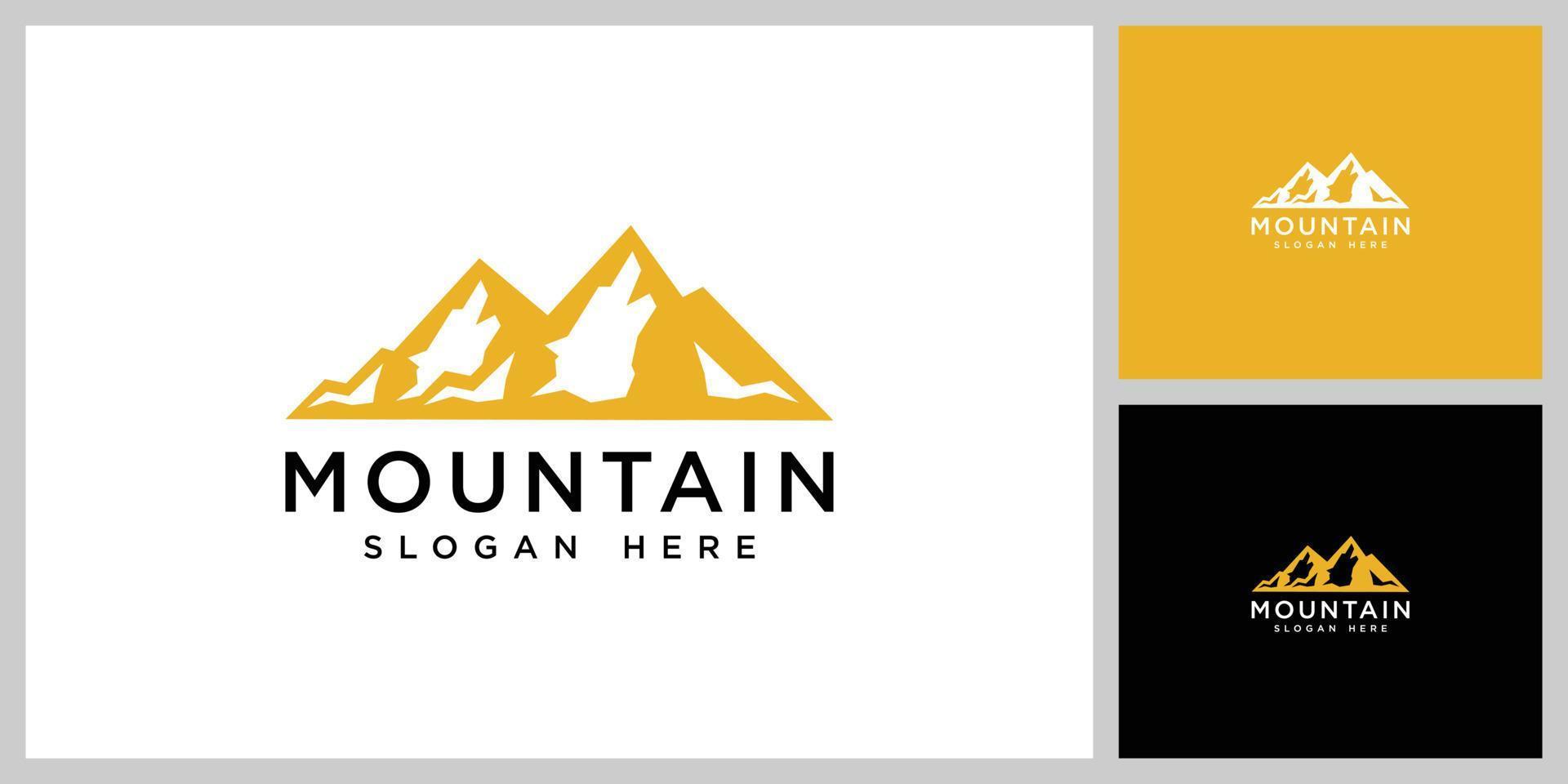 modèle de conception de vecteur de logo de montagne